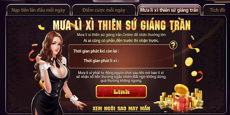 Ưu đãi lì xì thiên sứ diễn ra hàng ngày vào 20h00